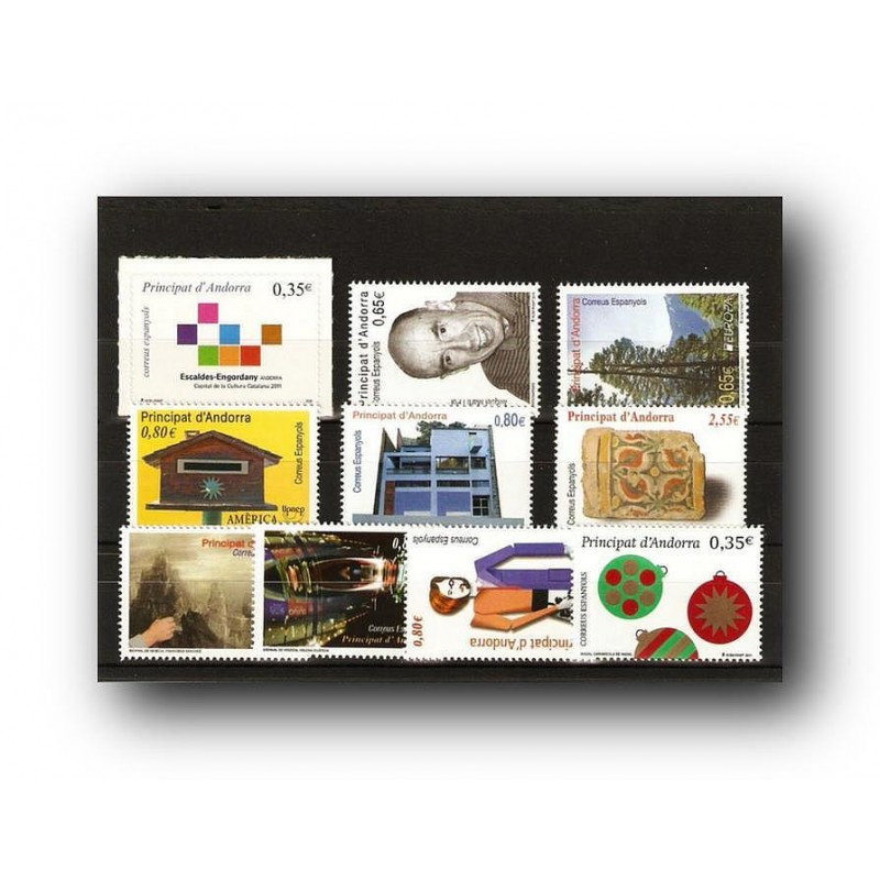 2011 Sellos de Andorra (Correo Español). Año Completo **