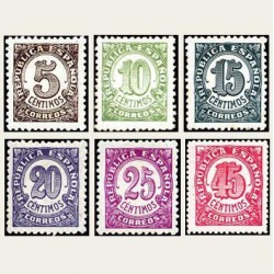 1938 España. Cifras. Edif.745/50 **