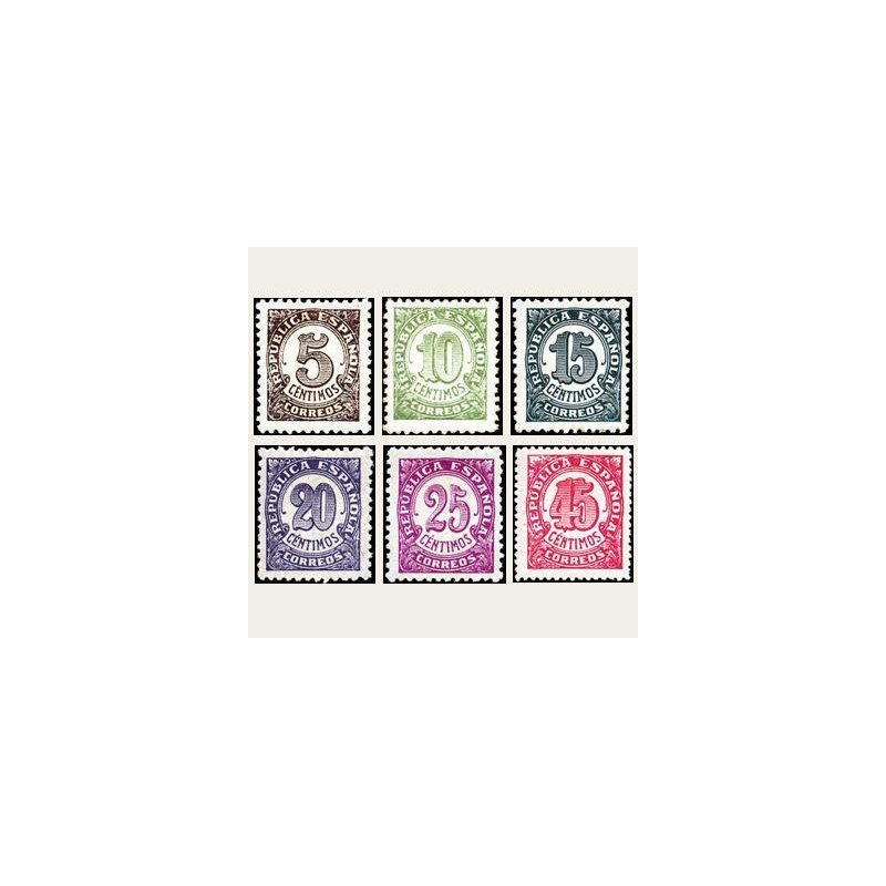 1938 España. Cifras. Edif.745/50 **