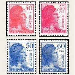 1938 España. Alegoría de la República. Edif.751/54 **