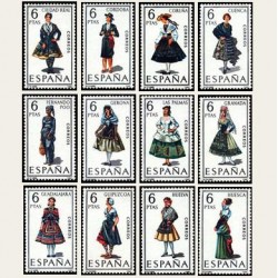 1968 España. Trajes Típicos Españoles. Edif.1839/50. **