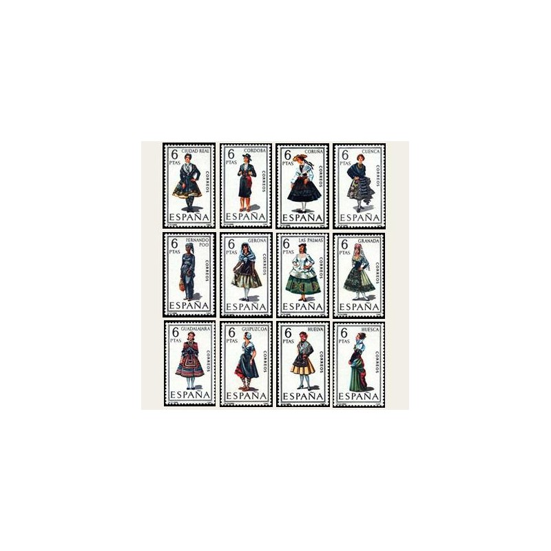 1968 España. Trajes Típicos Españoles. Edif.1839/50. **