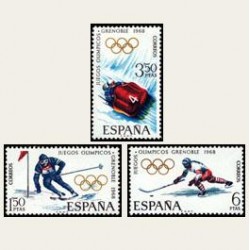 1968 España. JJ.OO. Invierno Grenoble. Edif.1851/53. **