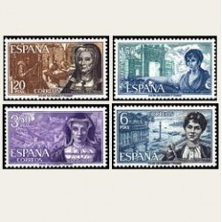 1968 España. Personajes Españoles. Edif.1864/67. **