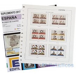 Suplemento Anual Edifil España 2017 Bloque de Cuatro