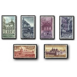 1961 Sellos de España (1382/87). Monasterio de San Lorenzo de El Escorial.