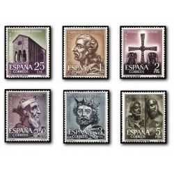 1961 Sellos de España (1394/99). XII Aniv. de la Fundación de Oviedo.