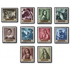1962 Sellos de España (1418/27). Francisco de Zurbarán.