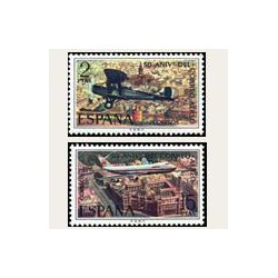 1971 España. Aniver. Correo Aéreo. Edif.2059/60 **