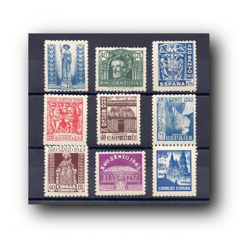 1943 Sellos de España (961/69). Año Santo Compostelano.**