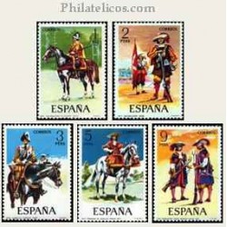 1974 España. Uniformes Militares. Edif.2167/71 **