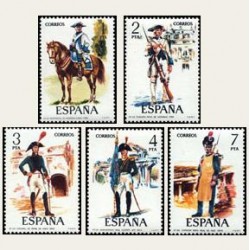 1975 España. Uniformes Militares. Edif.2277/81 **