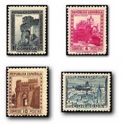 1938 Sellos de España 770/772A **. Monumentos y Autogiro.