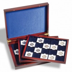 Estuche Leuchtturm VOLTERRA TRIO DE LUXE para monedas en cápsulas Quadrum