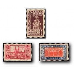 1937 Sellos de España 833/35 *. Año Jubilar Compostelano.