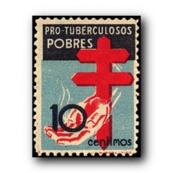 1937 Sellos de España 840 **. Pro Tuberculosis.
