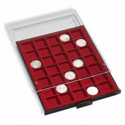 Bandeja para monedas Leuchtturm con divisiones cuadradas