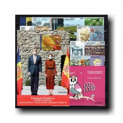 2022 Sellos de Andorra (Correo Español). Año Completo