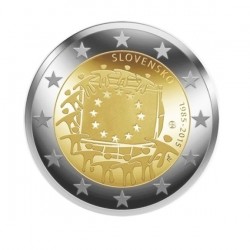 Moneda 2 euros conmemorativa Eslovaquia 2015 Aniversario Bandera UE