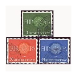 1960 Alemania. Europa CEPT. (Yver.210/12) Ø