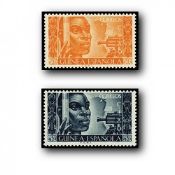 1951 Sellos de Guinea 309-310**. Confer. Internacional de...