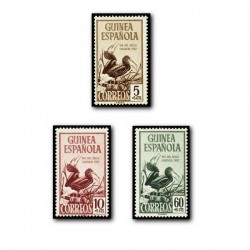 1952 Sellos de Guinea 318-320**. Día del Sello