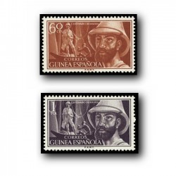 1955 Sellos de Guinea 342-343**. Cent. Del Nacimiento del...