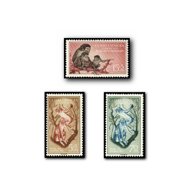 Sellos de Guinea Española 355-357