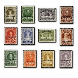 1926 Sellos de Guinea 179-190*. Pro Cruz Roja Española