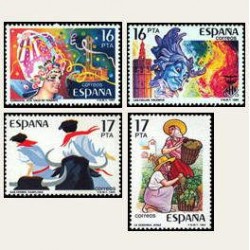 1984 España. Fiestas Populares Españolas (Edif.2744/47) **