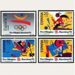 1988 España. Barcelon '92. Pre-Olímpica (Edif.2963/66) **