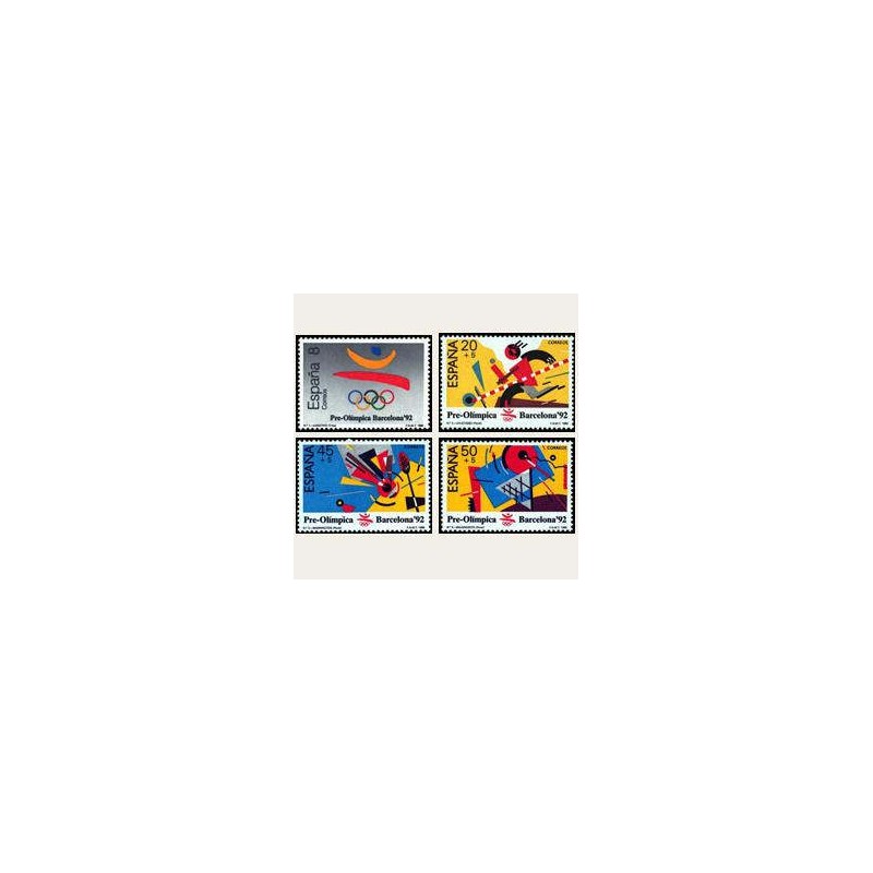 1988 España. Barcelon '92. Pre-Olímpica (Edif.2963/66) **