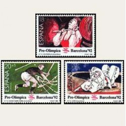 1990 España. Barcelona '92. Pre-Olimpica. (Edif.3054/56) **