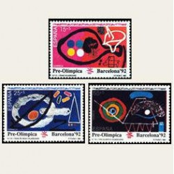 1991 España. Barcelona '92 Serie Pre-Olímpica. (Edif.3134/36) **