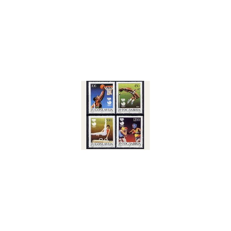 1988 Yugoslavia. Juegos Olimpicos de Seul. Yvert.2147/50 **
