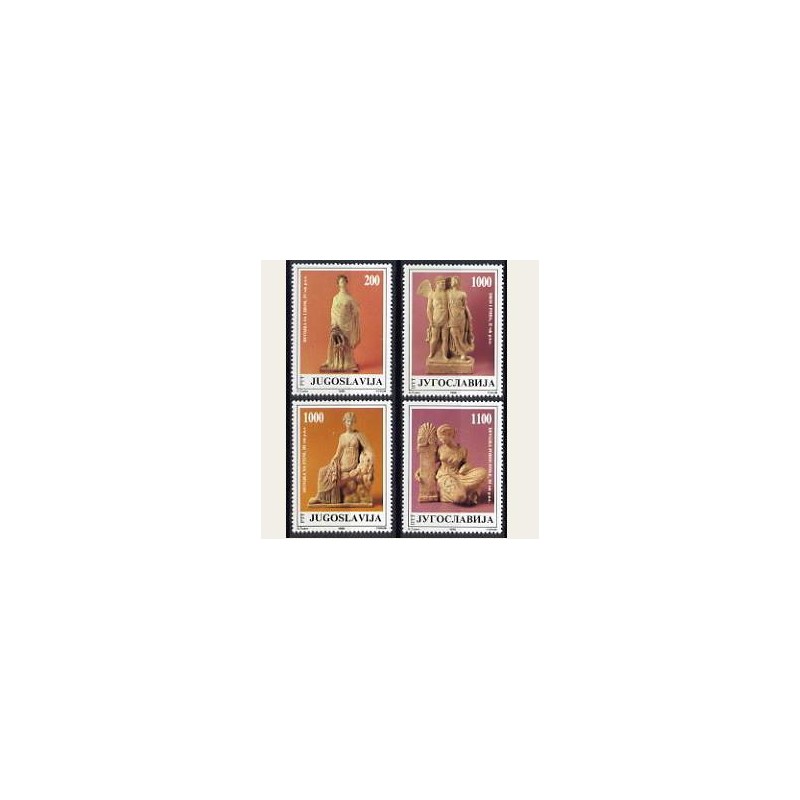1988 Yugoslavia. Esculturas Griegas (Yver.2190/93) **