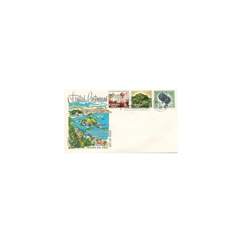 1963 SPD España. Conmemoraciones de San Sebastián. Edif.1516/18