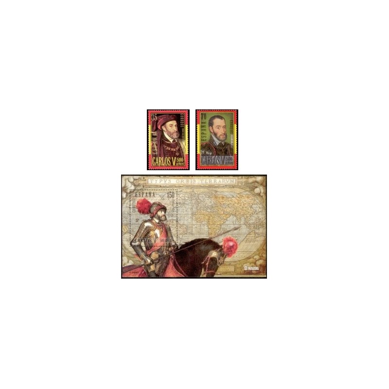 2000. España. Centenario del Nac. de Carlos V. (Edif.3697/9)**