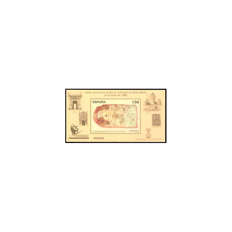 2000. España. Carta de Juan de la Cosa. (Edif.3722)**