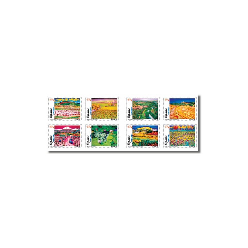 Sellos de España 2003. Paisajes (carnet adhesivo). (Edifil 3969/76)**