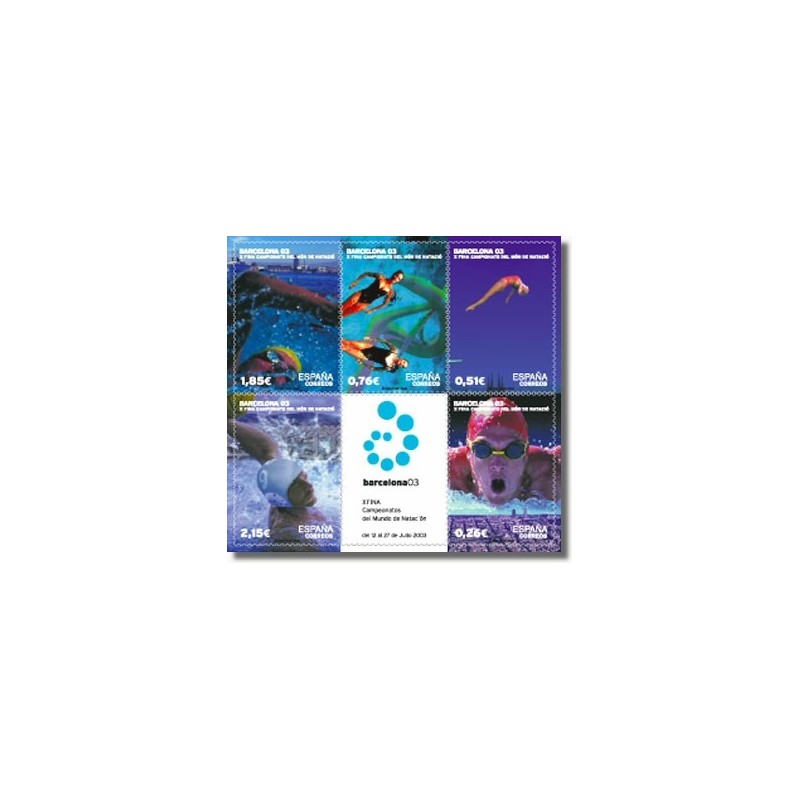 Sellos de España 2003. Camp. del Mundo de Natación HB. (Edifil 3991)**