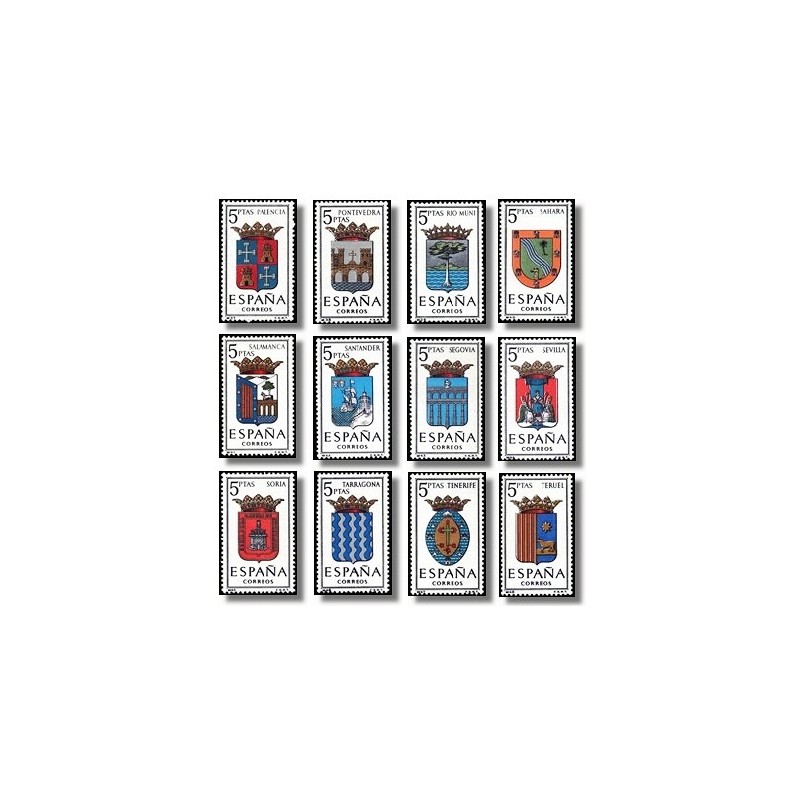 1965 España. Escudos de las Capitales de Provincia. (Edif. 1631/42) **