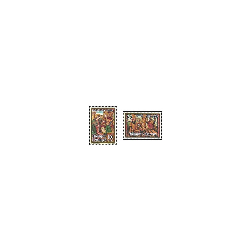1980 Sellos de Andorra (correo español). Navidad (Edif. 138/9)**