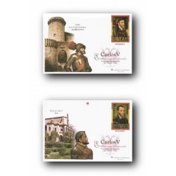 2000 España. Sobres V Cent. del Nacimiento de Carlos V (Edif. 65/66)**