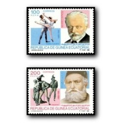 1993 Guinea Ecuat. Aniversarios de Grandes Músicos (Edif.169/70)**