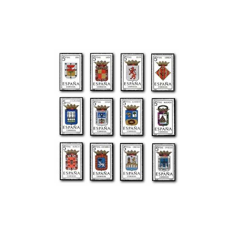 1964 España. Escudos de las Capitales de Provincia. (Edif.1551/62) **