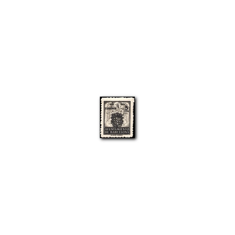 Barcelona 1944. Escudos Nacional y de la Ciudad. Edif. 59 **