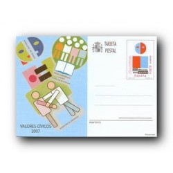 2007 España. Tarjetas Entero Postales - Valores Cívicos **