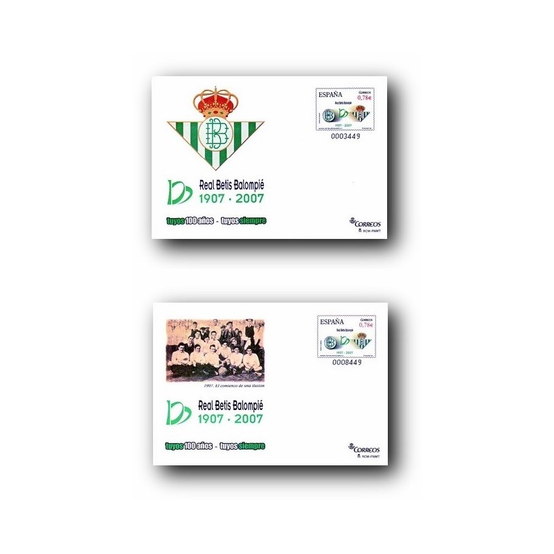2007 España. Sobres Centenario del Real Betis (Edif.115/16)**