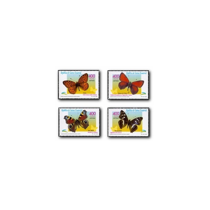 2000 Guinea Ecuat. Mariposas (Edif.267/270) **
